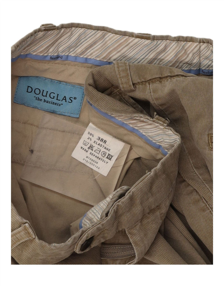 DOUGLAS Pantaloni drepti pentru bărbați din velur L38 L31 bumbac bej