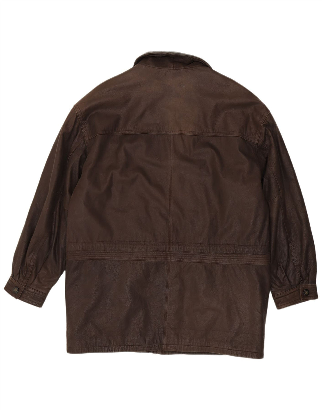JOHN B Jachetă de piele pentru bărbați UK 46 3XL piele maro