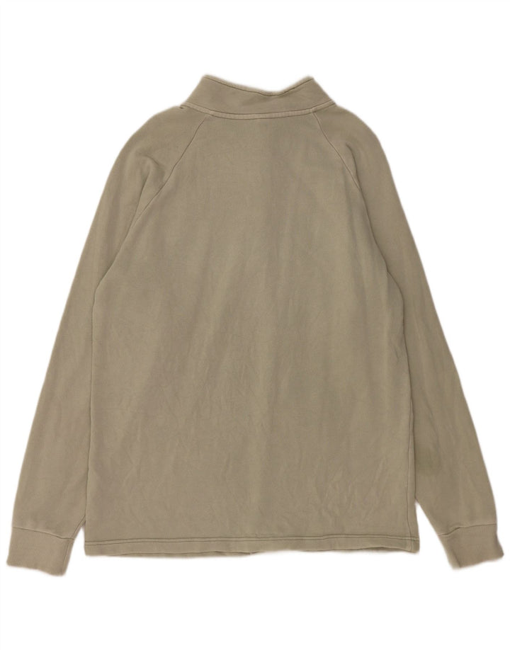 Hanorac pentru bărbați REEBOK, cu fermoar, cu gât, din bumbac mare, kaki