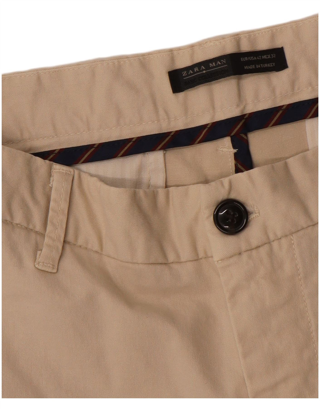Pantaloni chino drepți pentru bărbați Zara EU 42 Mari L32 L31 Bej