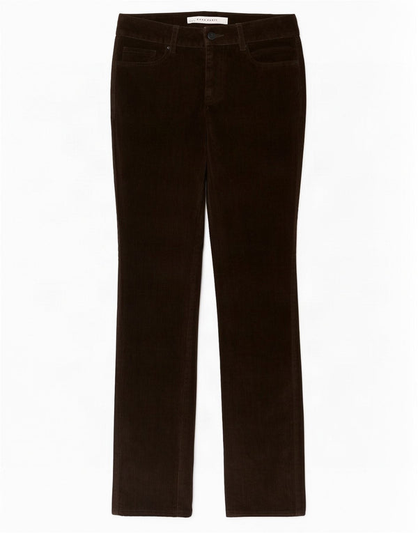 Pantaloni casual din velur slim Zara EU 36 XS L26 L33 Kaki