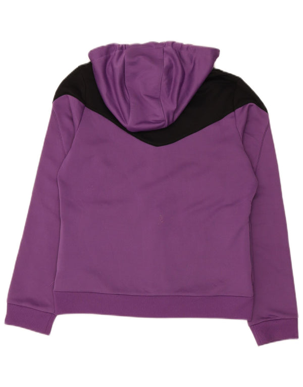 Pulover Adidas Climalite Zip Hoodie pentru femei UK 14 Medium Purple Colorblock