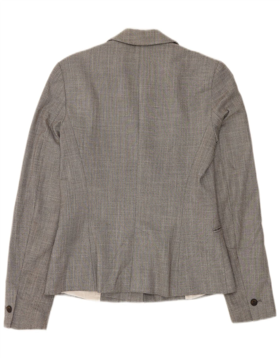 Sacou blazer pentru femei Zara, cu 1 nasture, UK 6 XS, poliester chevron gri