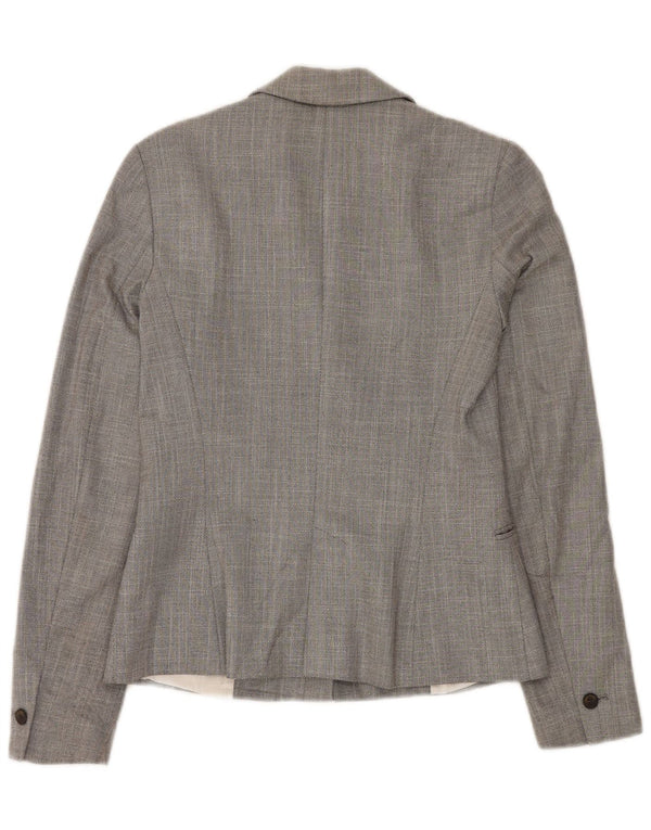 Sacou blazer pentru femei Zara, cu 1 nasture, UK 6 XS, poliester chevron gri