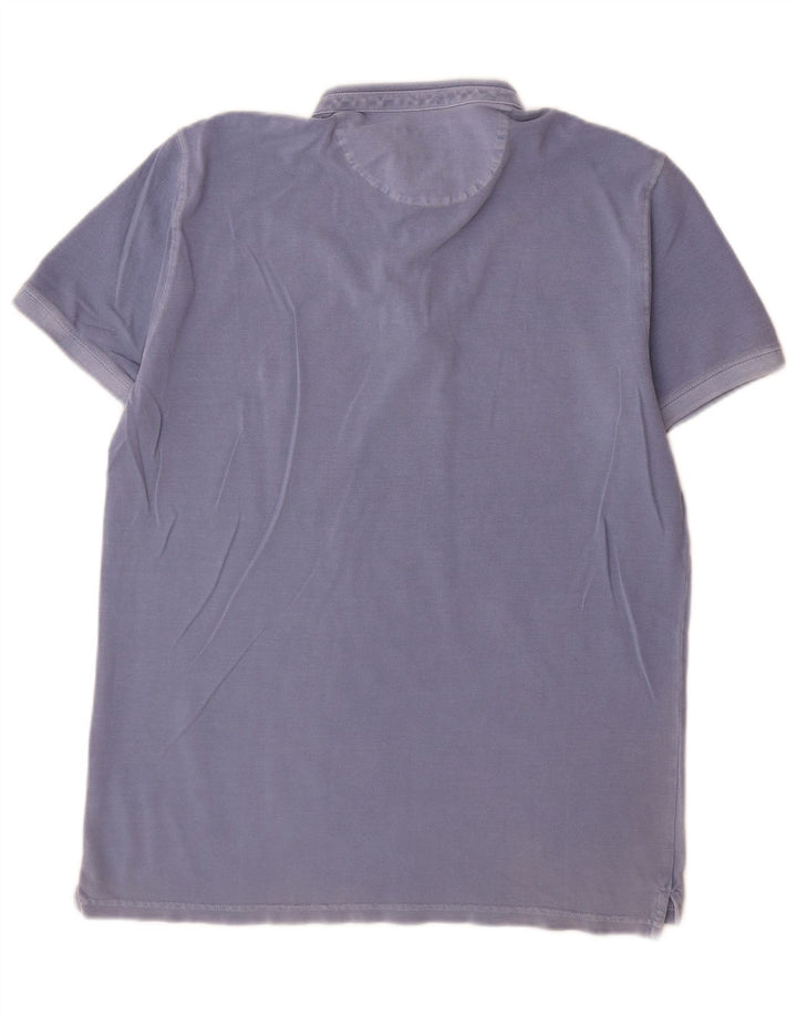 Cămașă polo Massimo Dutti pentru bărbați, cu formă lejeră, mare, albastru