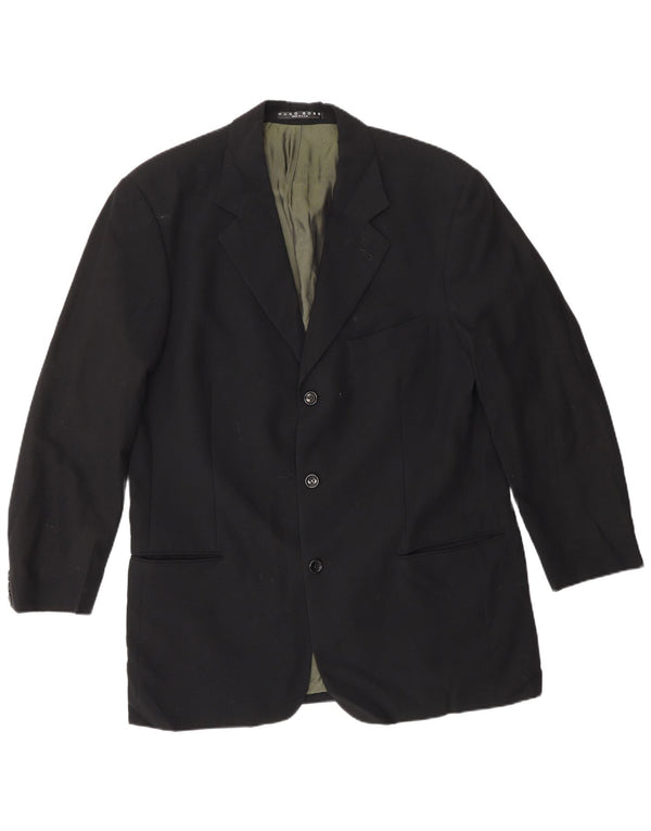 Blazer pentru bărbați Hugo Boss, cu 3 nasturi, UK 40 Lână mare, albastru bleumarin