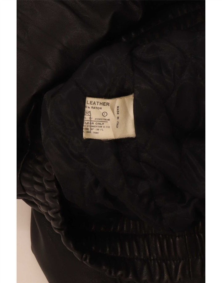Jachetă de piele vintage pentru bărbați IT 50 Large Black