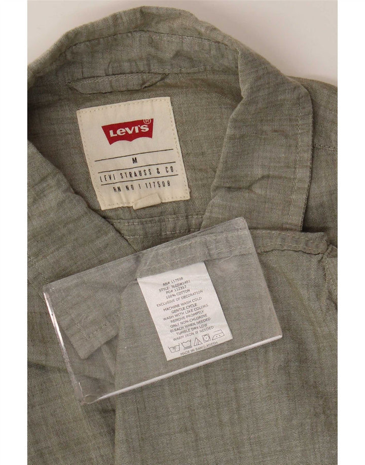 Cămașă cu mânecă scurtă Levi's pentru bărbați, bumbac gri mediu