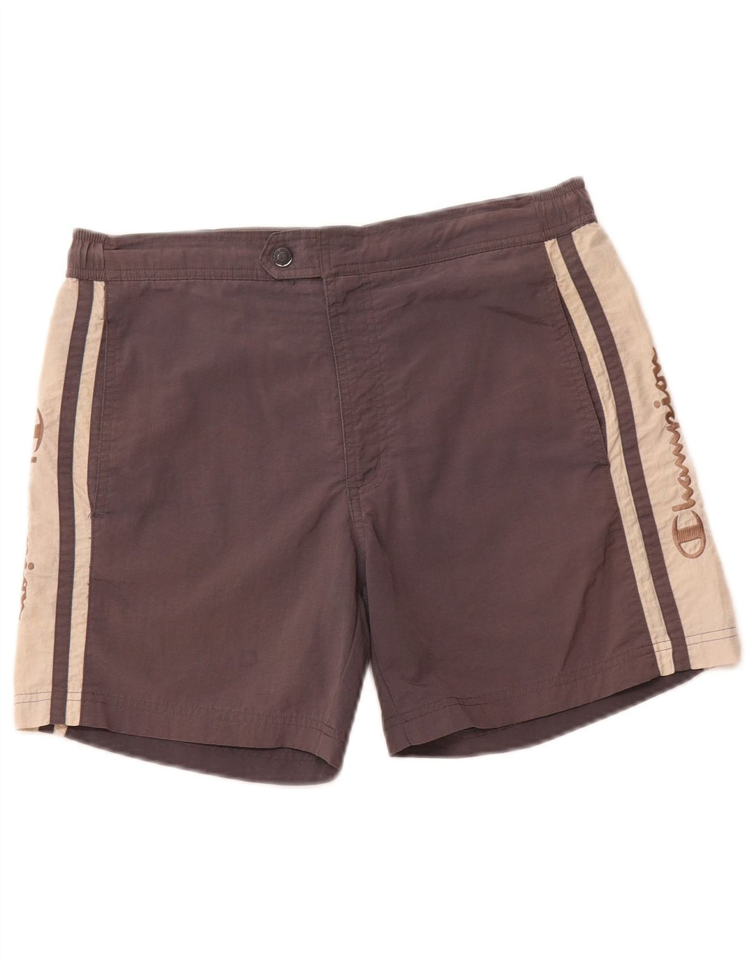 Pantaloni scurți de înot grafic pentru bărbați CHAMPION, gri, poliamidă color bloc