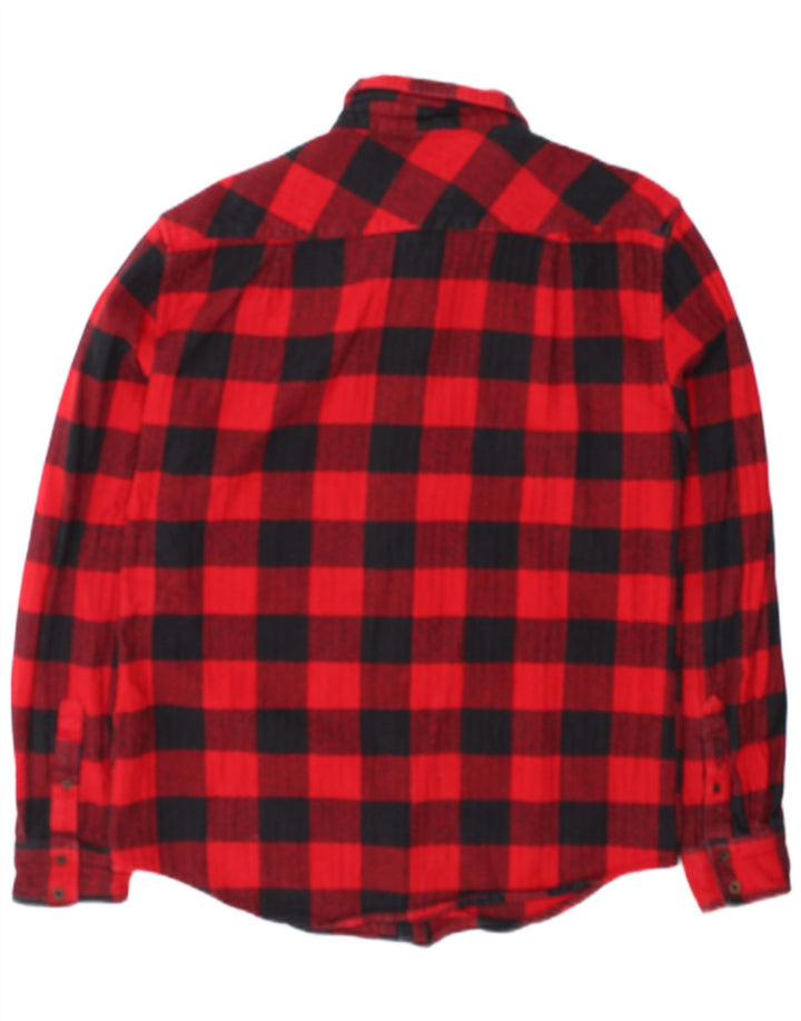 Cămașă Vintage pentru Bărbați din Flanel XL, Carouri Roșii, Bumbac