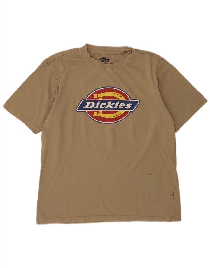 Tricou grafic pentru bărbați Dickies Top mic, bej, bumbac