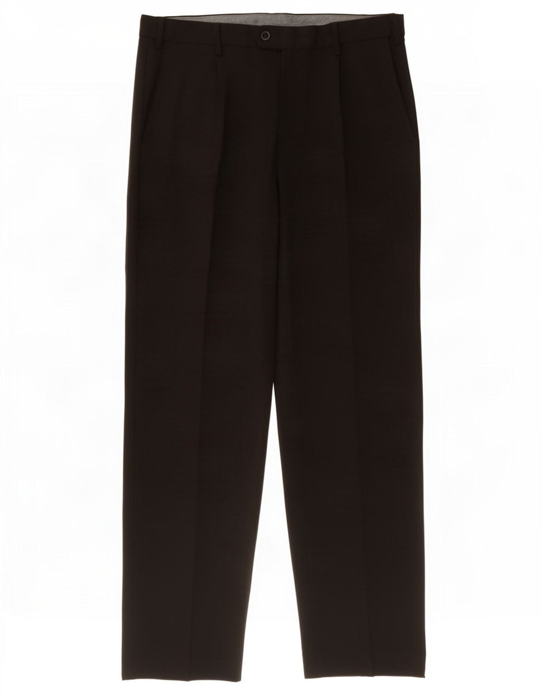 Pantaloni de costum obișnuiți pentru bărbați Marks & Spencer L36 L33 Poliester negru