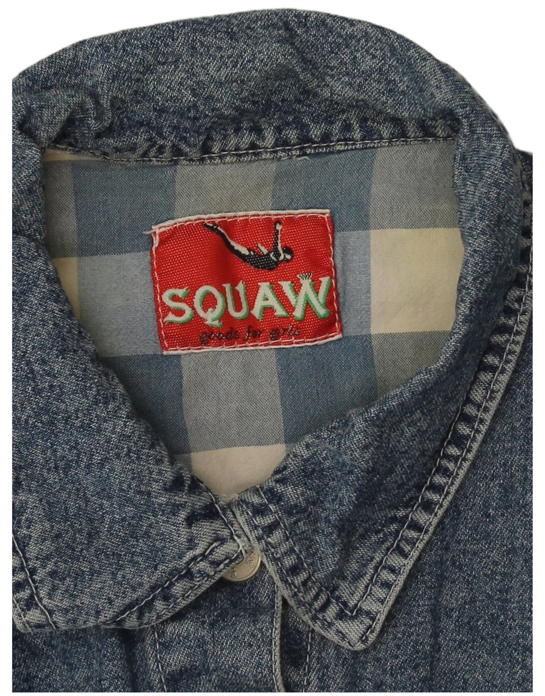 Gilet de denim pentru femei Squaw UK 10 Small Blue