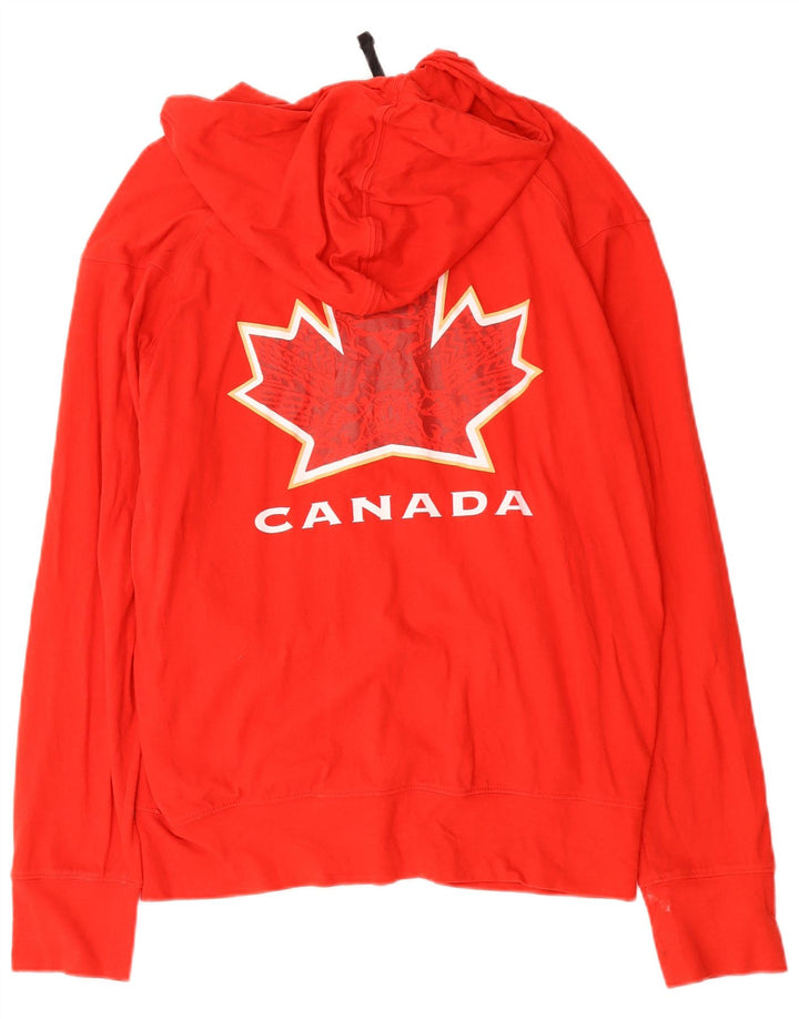 Pulover Nike pentru bărbați Canada Graphic Zip Hoodie, bumbac roșu mediu