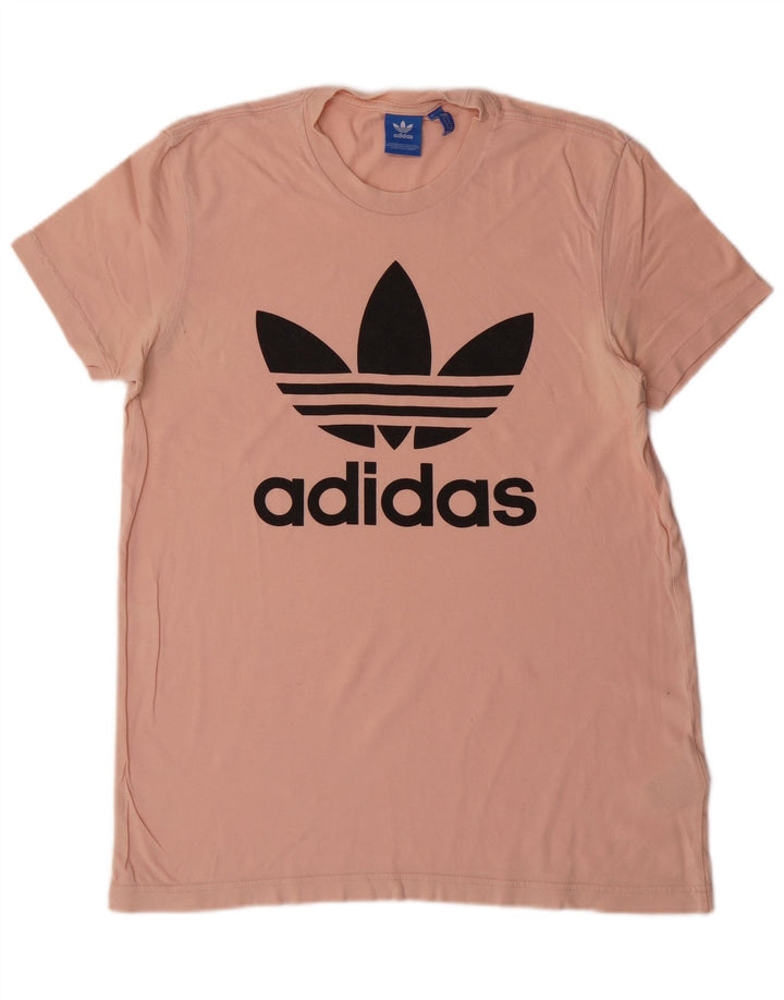 Tricou grafic pentru bărbați Adidas Top, bumbac roz mediu