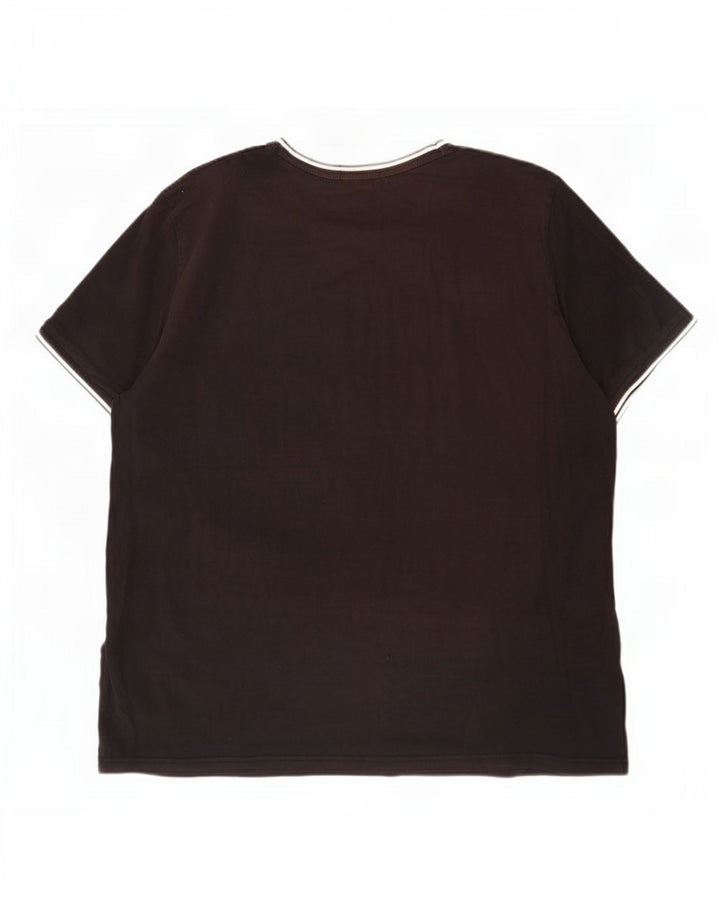 Tricou Fred Perry pentru bărbați Top 2XL bumbac negru