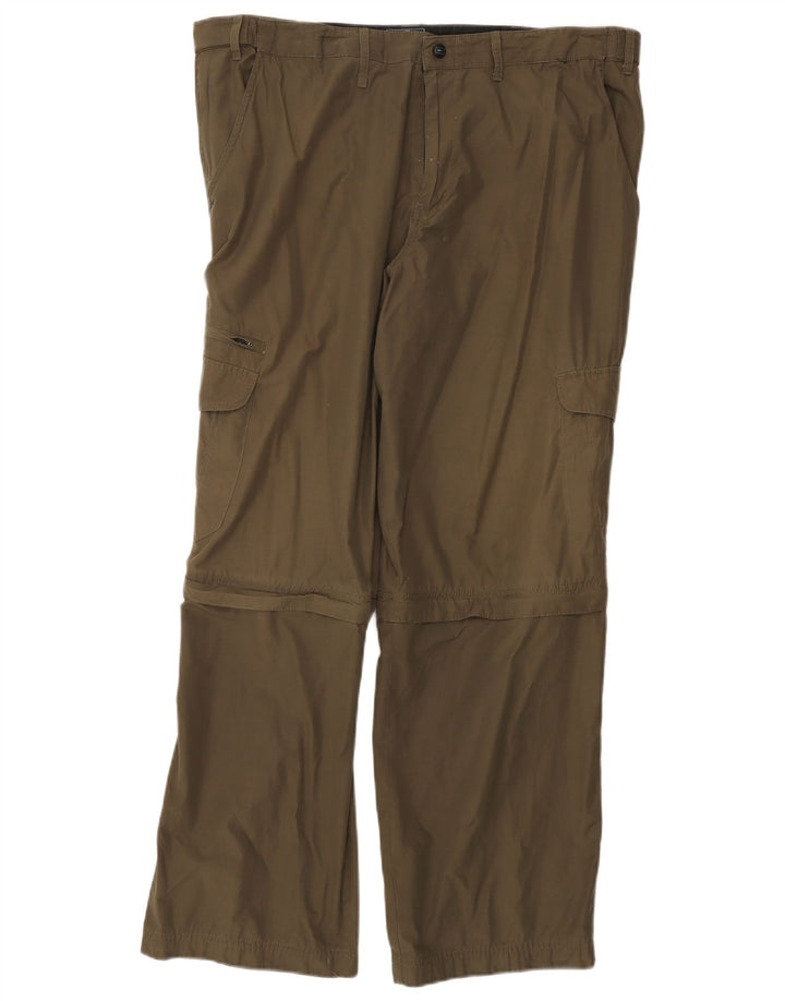 MARKS & SPENCER Pantaloni cargo drepți pentru bărbați L40 L31 Poliamidă verde