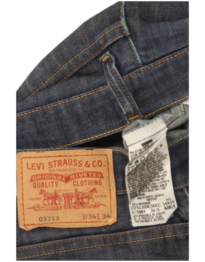 Blugi drepti pentru bărbați Levi's L34 L34 Bumbac bleumarin