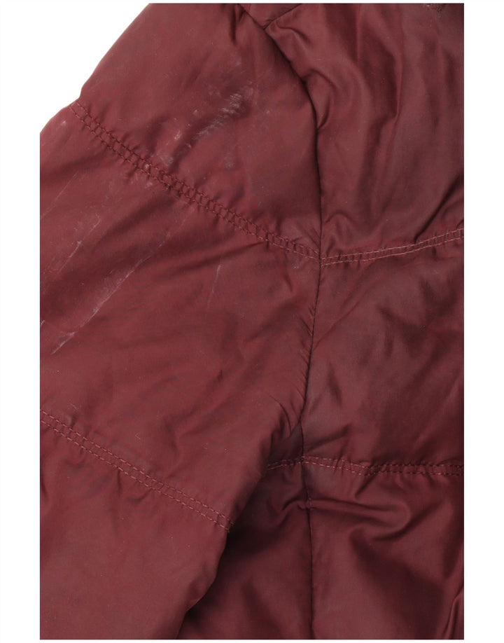 Jachetă căptușită cu glugă pentru femei Tommy Hilfiger UK 10 Poliester burgundă mic