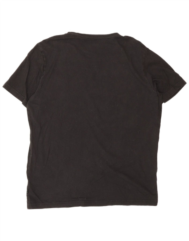 Tricou grafic PUMA pentru bărbați Top mare din bumbac negru