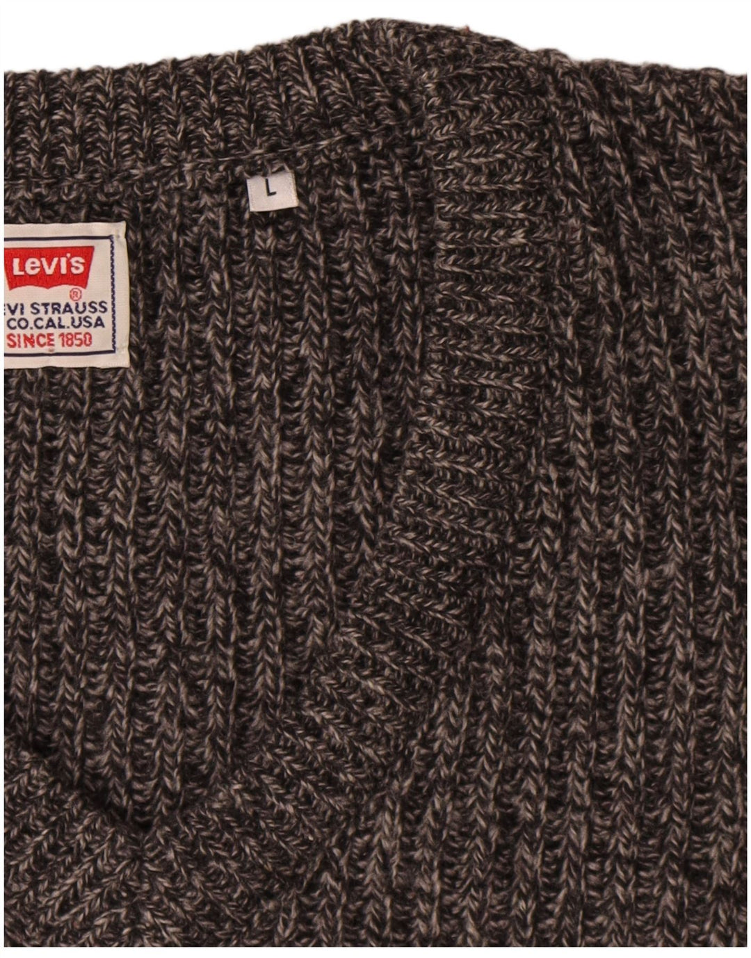 Pulover cu decolteu în V Levi's pentru bărbați, lână mare, gri