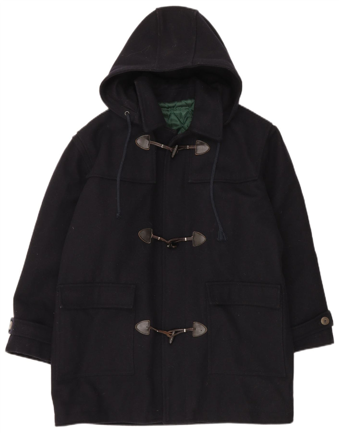Jachetă duffle cu glugă pentru bărbați VINTAGE UK 40 mare bleumarin