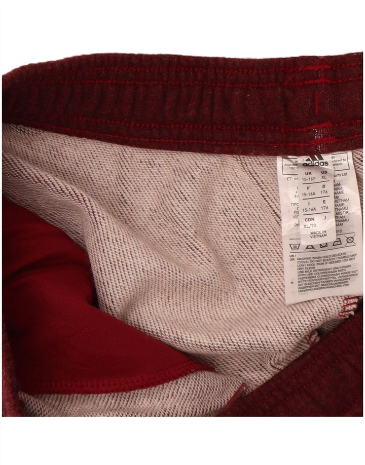 Pantaloni de trening ADIDAS pentru baieti 15-16 ani bumbac burgundy