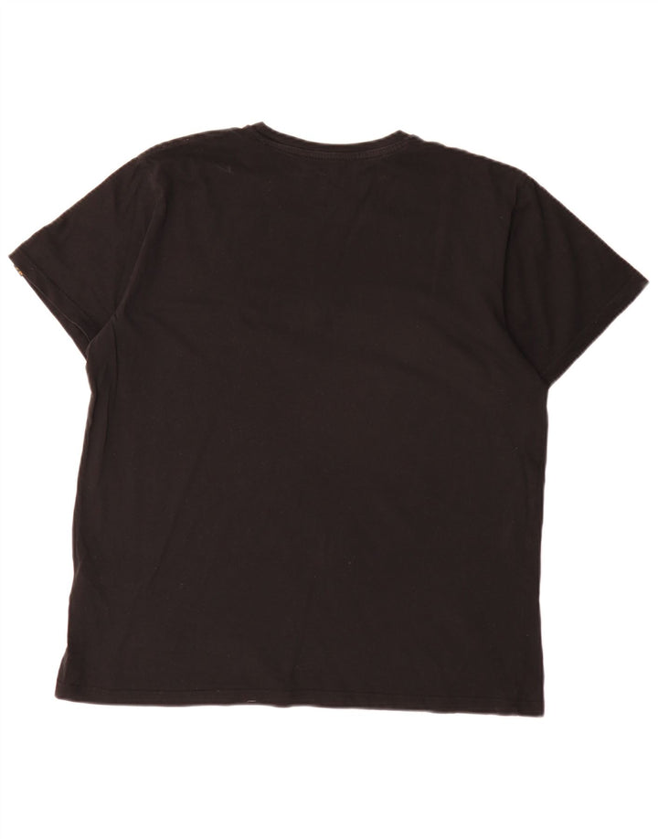 Tricou pentru bărbați Alpha Industries Top mare din bumbac negru