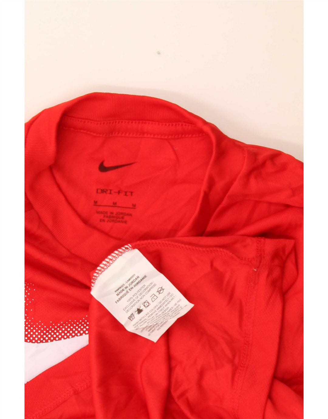 Tricou grafic Nike Dri Fit pentru băieți Top 10-11 ani Poliester roșu mediu
