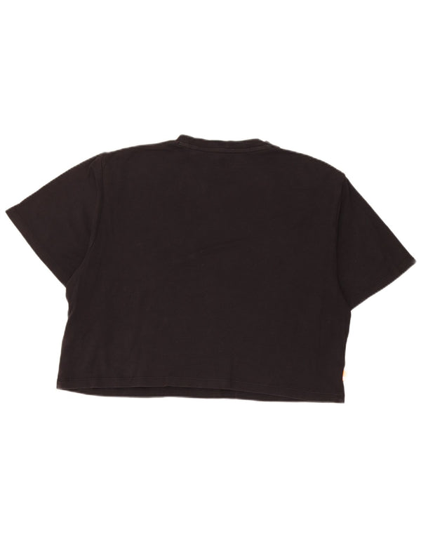 Tricou grafic Timberland Crop Relaxed Fit Top UK 14 Medium Negru