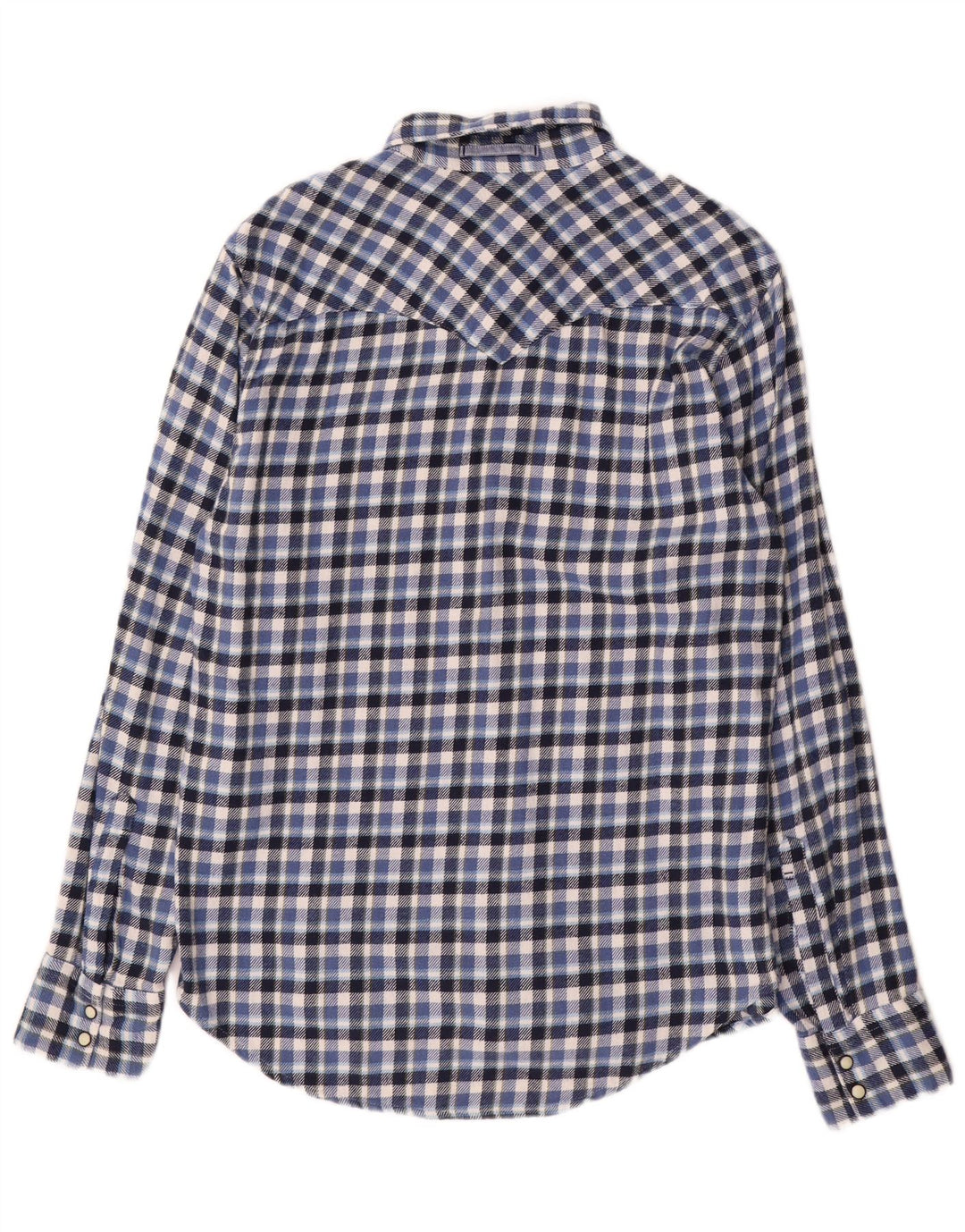 Cămașă de flanel Levi's Slim Fit, bumbac cu carouri albastru mediu
