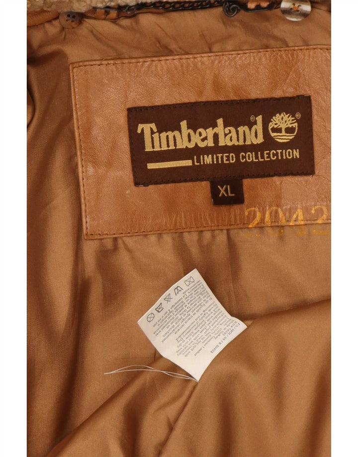 Jachetă Bomber din piele pentru bărbați Timberland UK 42 XL piele maro