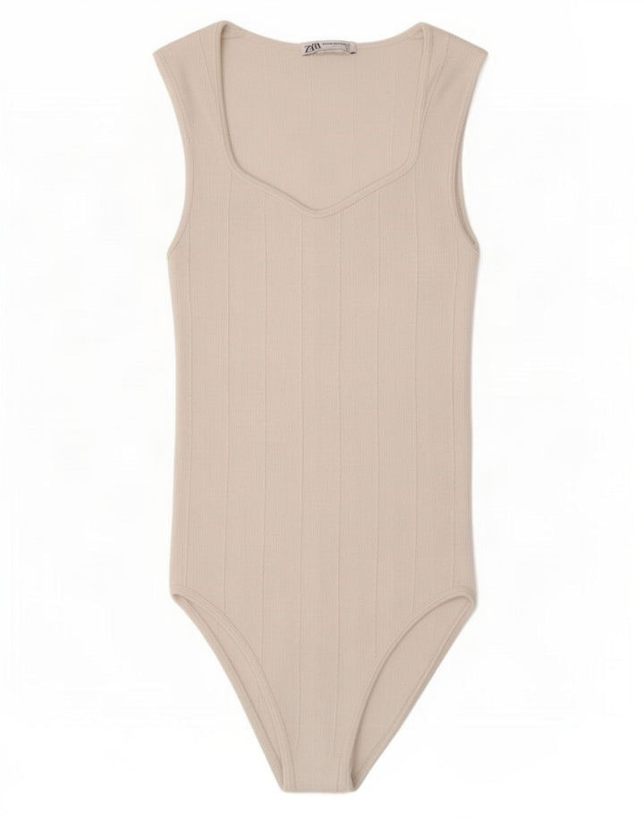 Body fără mâneci pentru femei Zara UK 12 Medium White