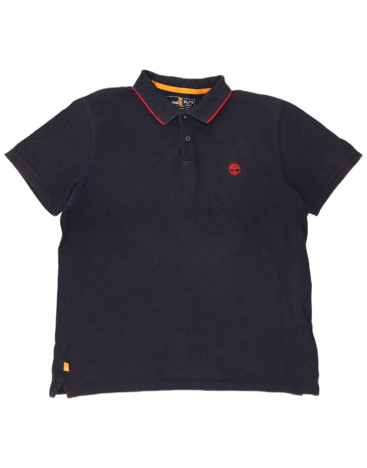 TIMBERLAND Cămașă Polo Slim Fit XL Bumbac bleumarin pentru bărbați