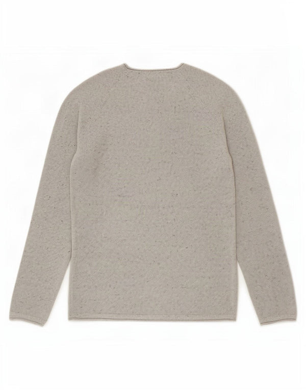 Pulover Jack & Jones pentru bărbați, cu gât de barcă, din bumbac cu pete mici, gri