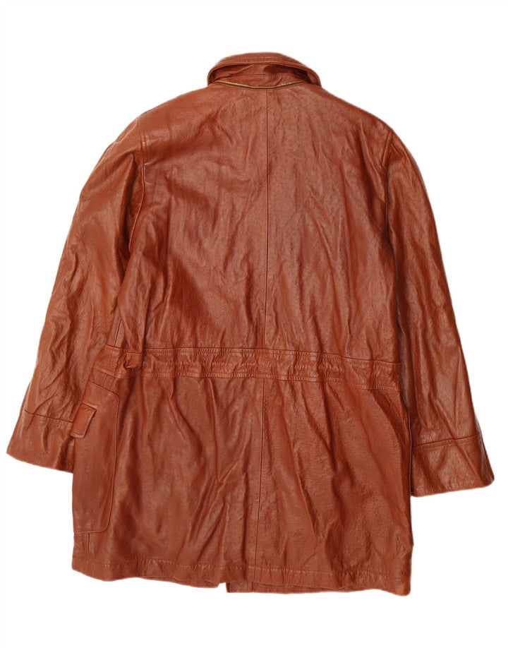 Escada Womens by Margaretha Ley Loose Fit Piele Mantoane EU 40 Maro Mediu