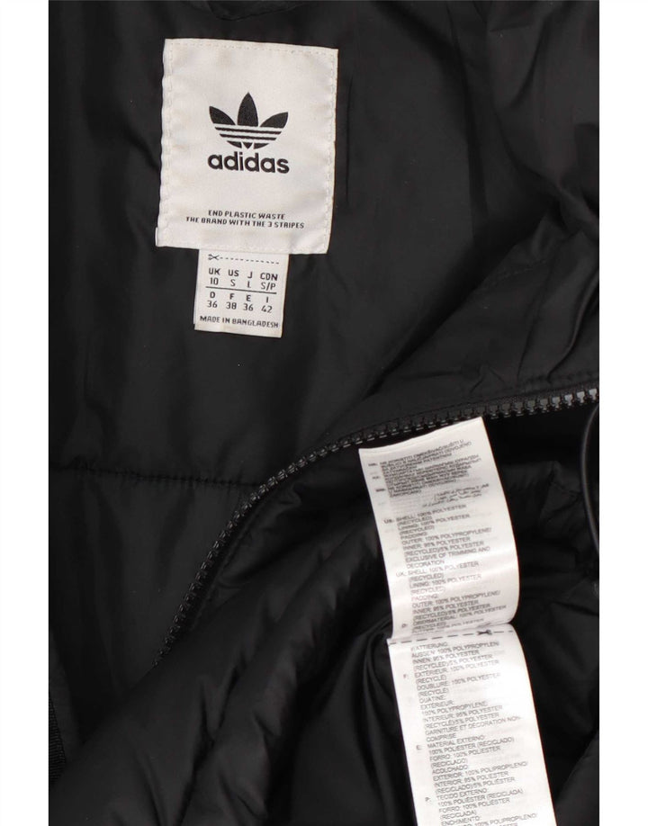 Jachetă căptușită supradimensionată pentru femei Adidas UK 10 Small Black Colorblock