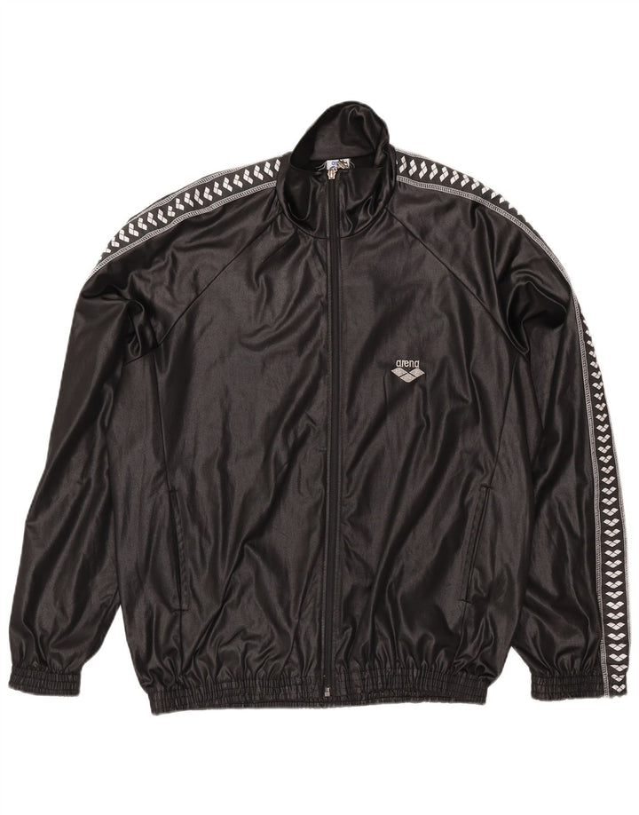 ARENA Mens Graphic Tracksuit Top Jacket XL Black