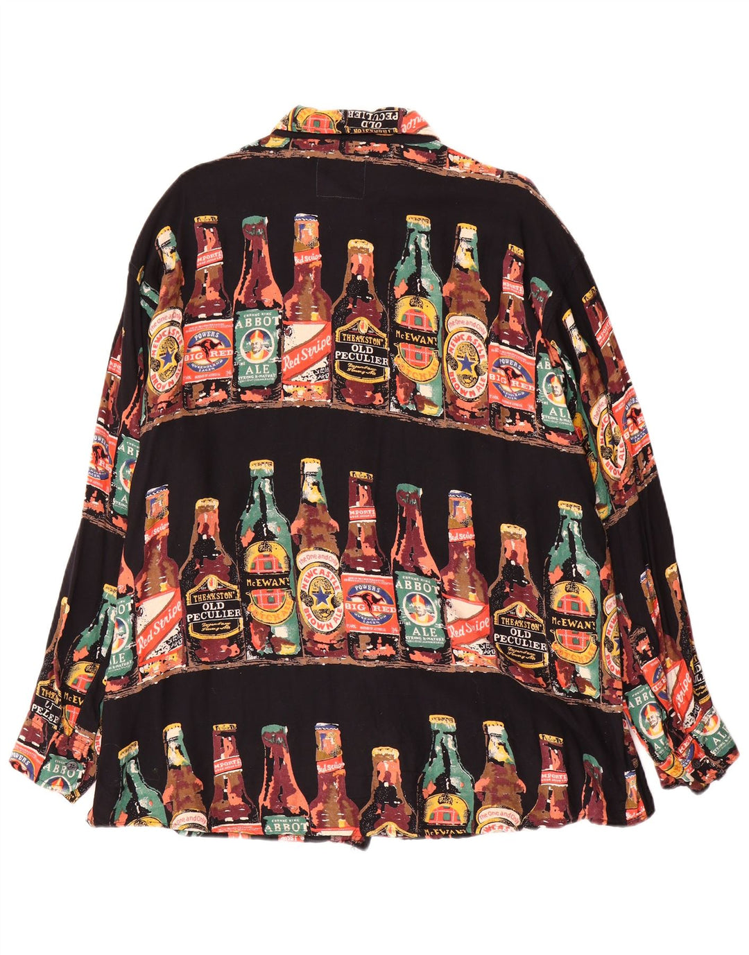 Cămașă Vintage pentru bărbați cu model abstract XL, viscoză multicoloră