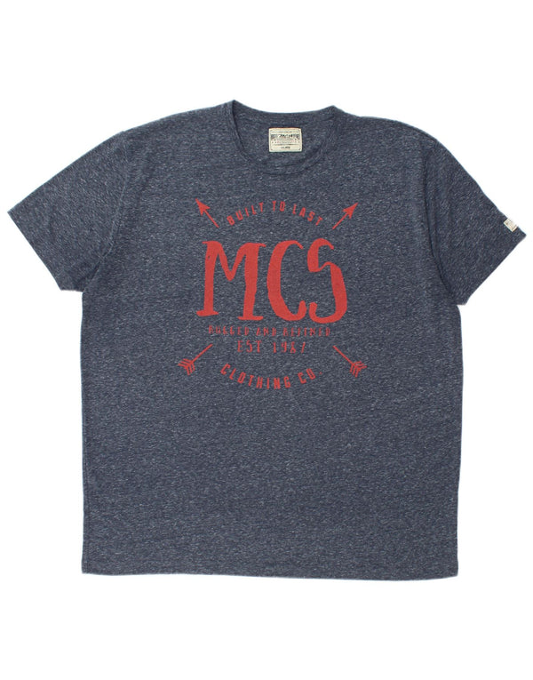 Tricou cu grafică pentru bărbați Marlboro Classics Top 2XL Bleumarin Poliester cu pături