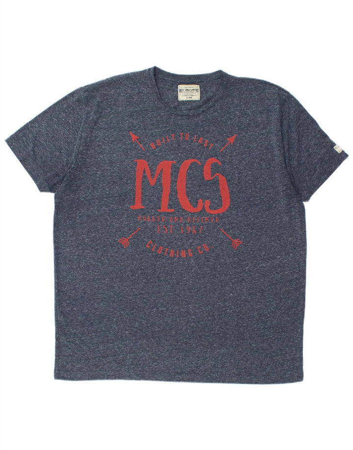 Tricou cu grafică pentru bărbați Marlboro Classics Top 2XL Bleumarin Poliester cu pături