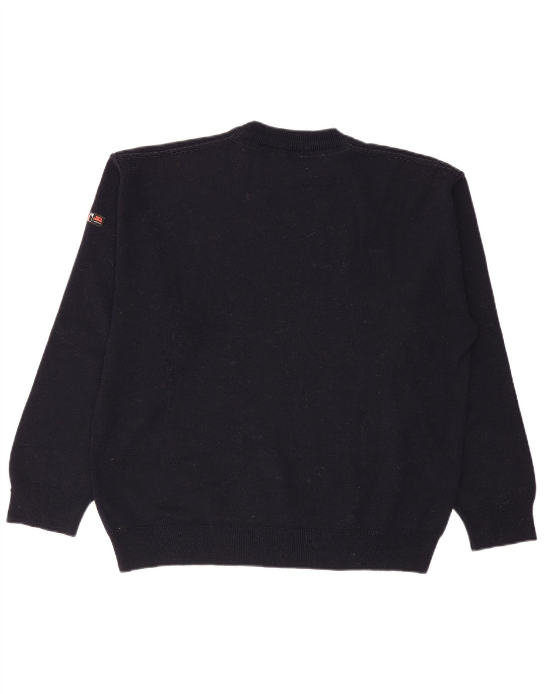 Pulover VINTAGE pentru bărbați, cu gât crew, bumbac mare, albastru bleumarin