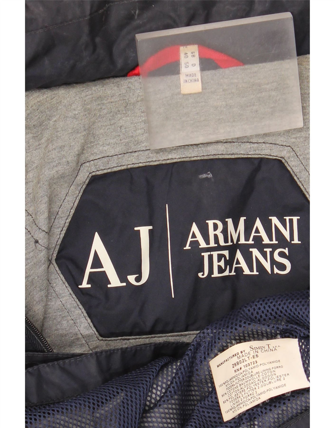 Jachetă de ploaie pentru bărbați Armani Jeans UK 40 mare poliamidă bleumarin