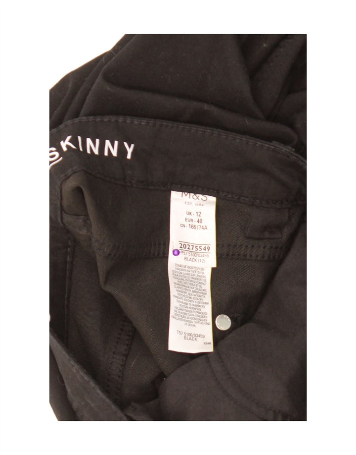 Pantaloni tăiați pentru femei Marks & Spencer UK 12 Medium W30 L22 Negru