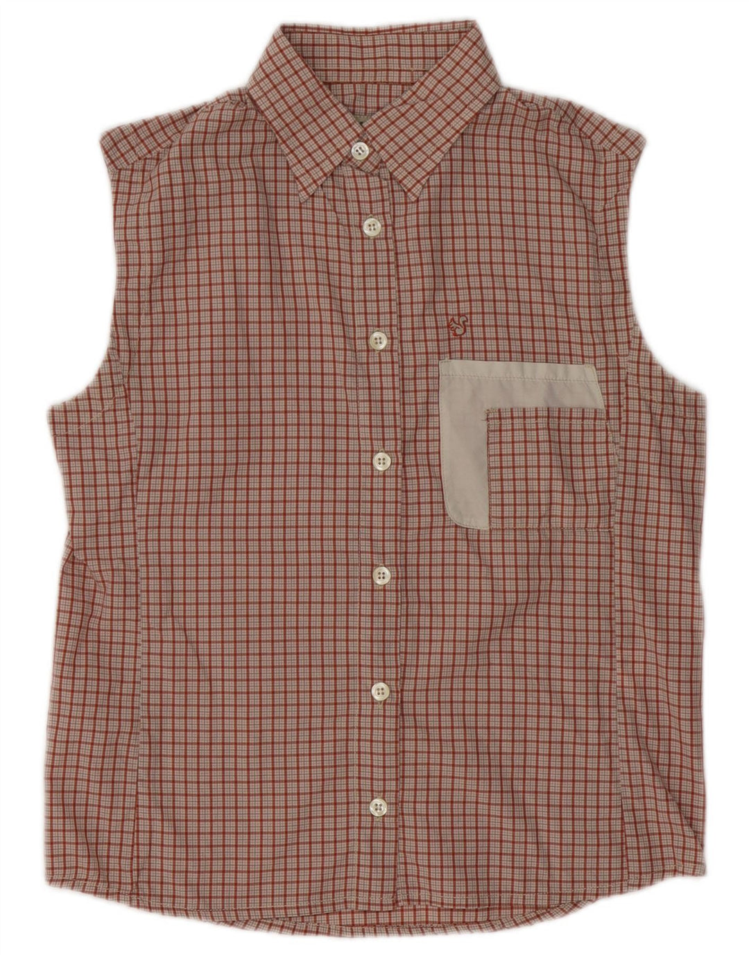 Cămașă fără mâneci Bailo pentru femei UK 14 Medium Red Check Poliamidă