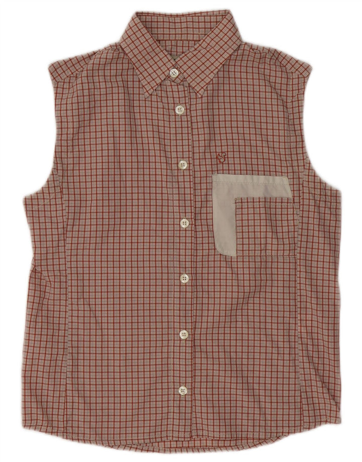Cămașă fără mâneci Bailo pentru femei UK 14 Medium Red Check Poliamidă