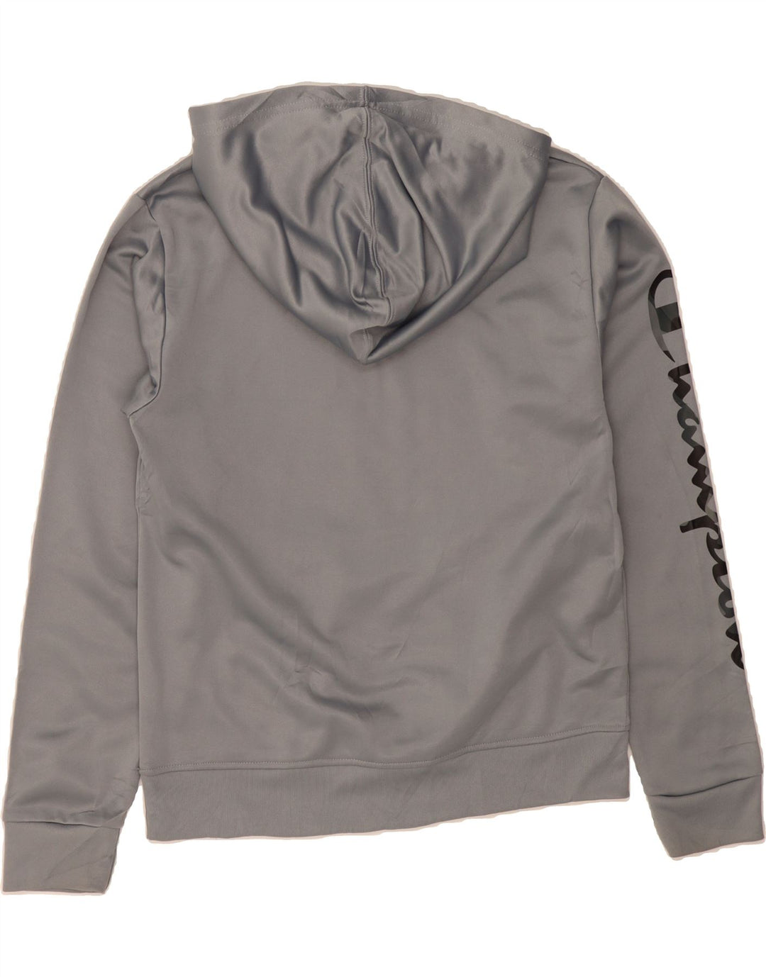 CHAMPION Boys Graphic Hoodie Jumper 14-15 Years Grey Polyester Vintage Champion and Second-Hand Champion from Messina Hembry 