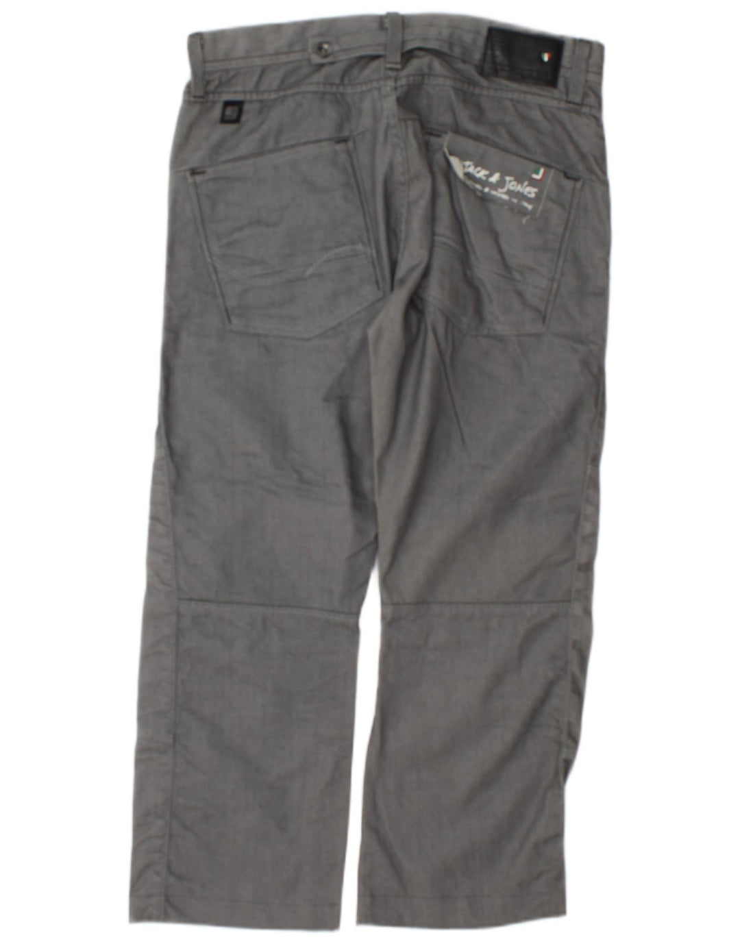 Pantaloni chino drepți pentru bărbați Jack & Jones W32 L27 gri