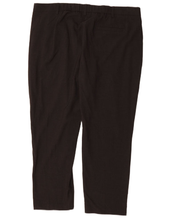 Pantaloni tăiați pentru femei cu talie înaltă Marks & Spencer UK 18 XL W36 L25 gri