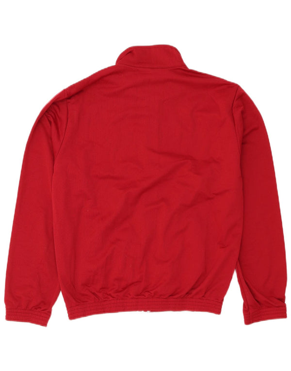 Errea Womens Graphic Oversized Trening Top Jacket UK 6 XS Red Colourblock